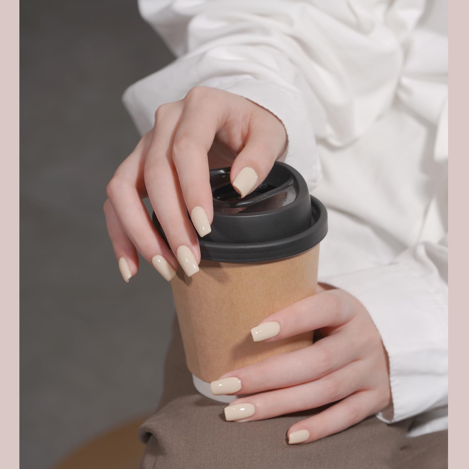 GAOY Nude Brown Fall Gel Nail Polish Set, 6 Colors White Beige Dark Tan Taupe Soak Off UV Light Cure Gel Polish Kit for Salon and Nail Art DIY at Home - Image 4