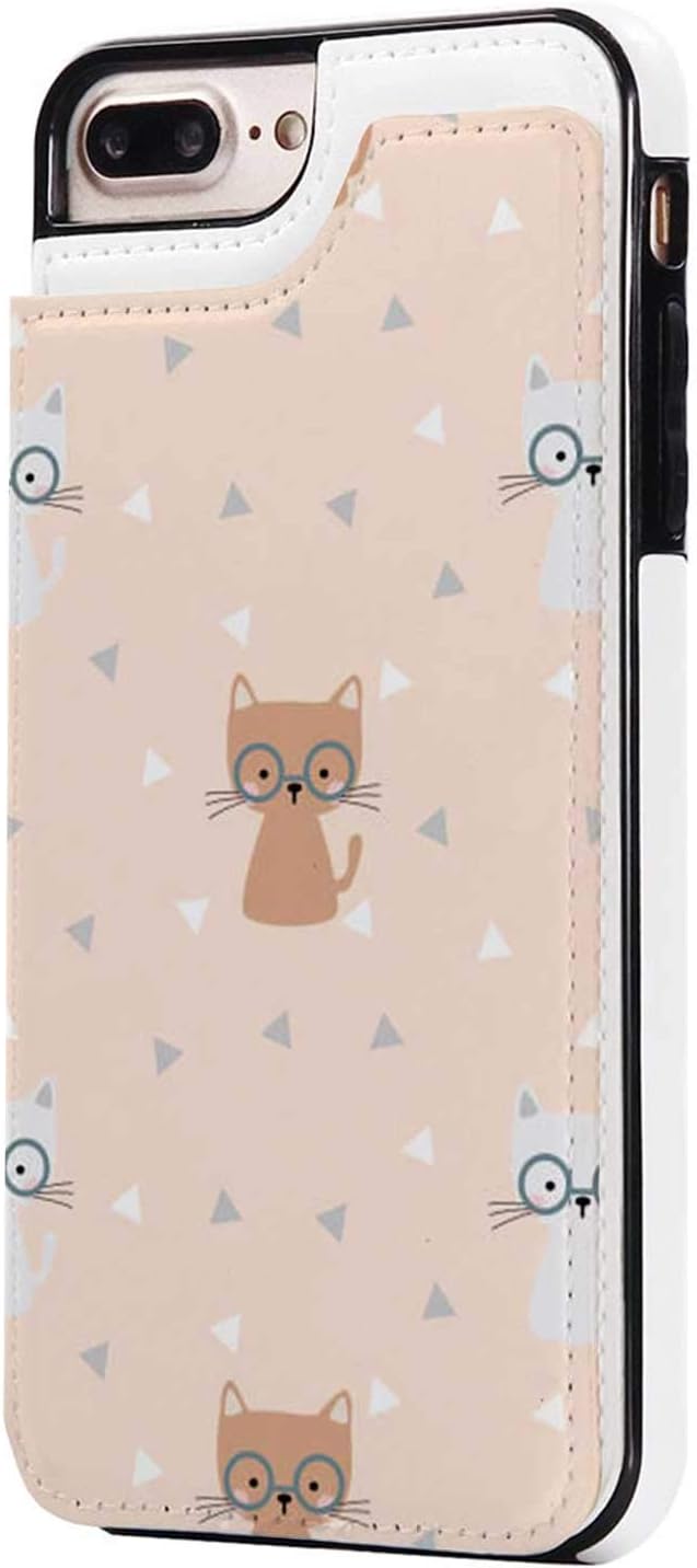 Cute cat is Wearing Eyeglass Seamless Pattern