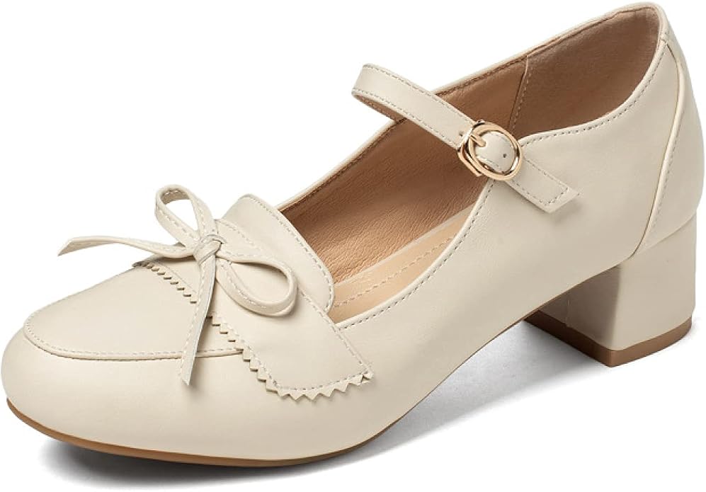 round toe pumps with ankle strap