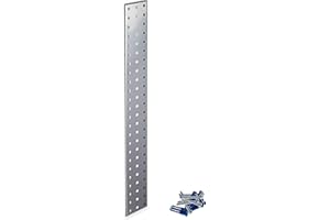 LocBoard LBS-1S Steel Square Hole Pegboard Strip, 36" x 4.5", Silver