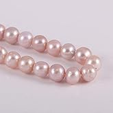 LE SKY natural pearl beads round freshwater purple pearl loose beads for jewelry making 5-6mm 14.2 inches