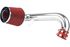 PHILTOP 2.5" Cold Air Intake Kit System Compatible with Honda for 2001-2005 Civic 1.7L, High Performance, Red