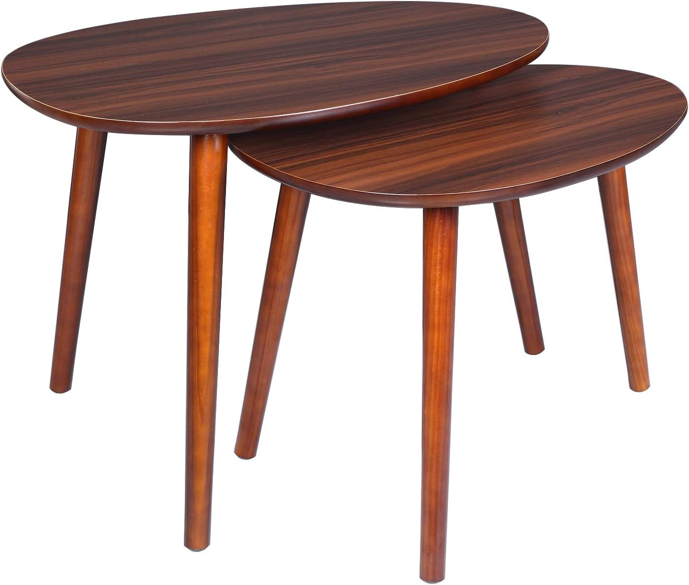 Nesting Triangle Tables End Table,Set of 2 Coffee Table Modern