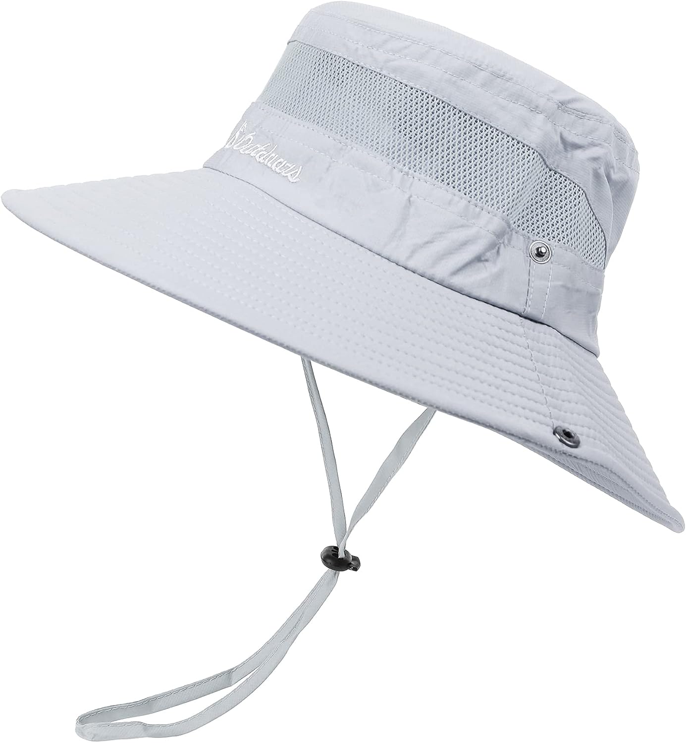 Zando Sun Hat for Men Women Fishing Hat Wide Brim Bonnie Hat for Men Beach Outdoors Fishing Hiking Summer UV Protection Light Grey One Size: Clothing