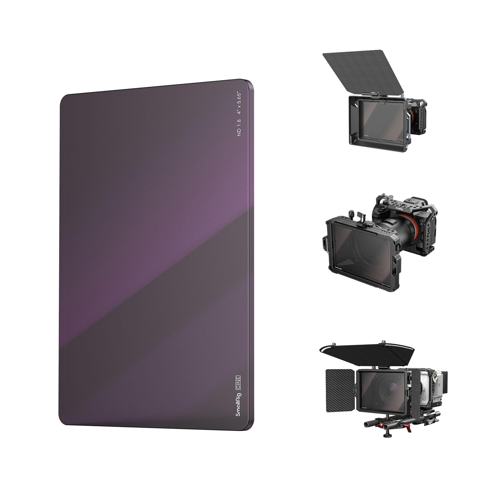 K&F Concept 4 X 5.65" Square Black Diffusion 1/8 Filter, 4mm Filter
