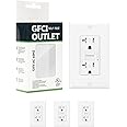 4-Pack 20 Amp GFI Electrical GFCI Outlet Self-Test Tamper Resistant (TR) Weather Resistant (WR) Ground Fault Receptacle with LED Indicator UL Listed Standard Wall Plate Included White