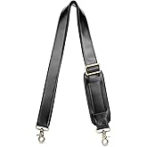 Full Grain Leather Bag Strap Replacement - Adjustable Shoulder Strap for Messenger Briefcase Duffle Crossbody Bags