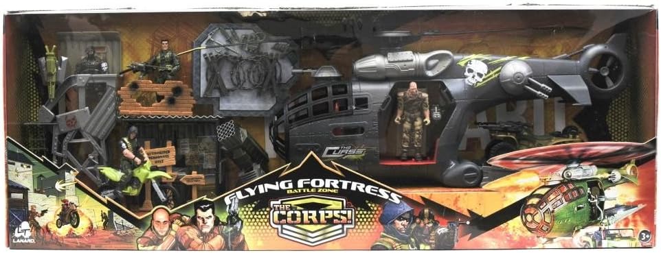 Total Soldier Flying Fortress Battle Zone with Helicopter 27 Pieces