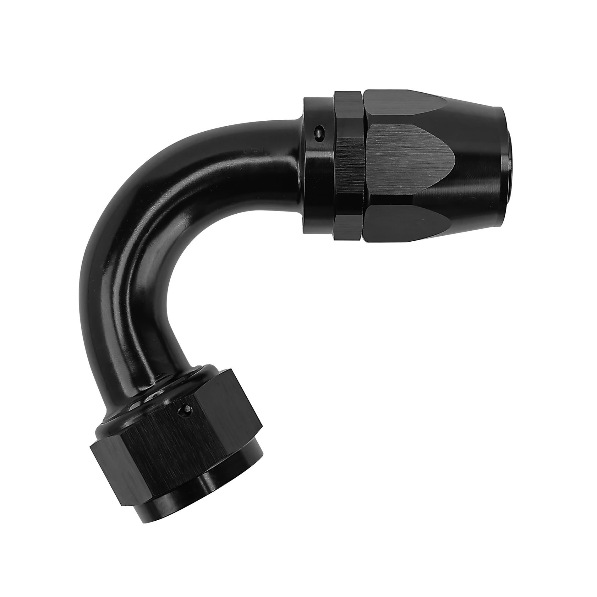 EVIL ENERGY 16AN Hose End Fitting 120 Degree Swivel for CPE Braided Fuel Hose Black Image EVIL ENERGY 16AN Hose End Fitting 120 Degree Swivel for CPE Braided Fuel Hose Black Image