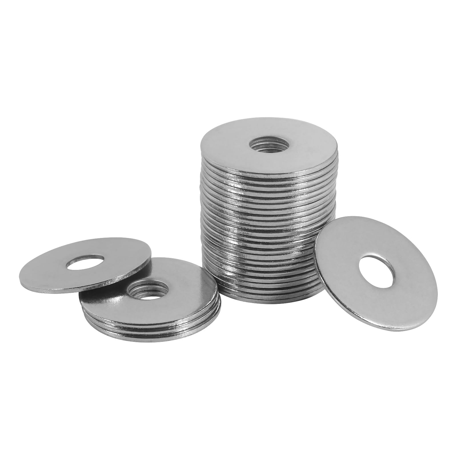FOMGIIN Flat Penny Washer M8 x 30mm, A2 304 Stainless Steel Washers, Flat Repair Washer, Large Metal Washers, Round Washers for Screws & Bolts (Pack of 20)