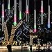 Alkbo Changeable Color Meteor Shower Rain Lights Waterproof String for Wedding Party Christmas Xmas Decoration Tree Party Garden Xmas String Light Outdoor 8 Tube