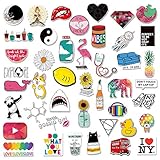 Stickers for Water Bottles (45 pcs), Cute Pink Stickers CC-cooL Aesthetic Stylish, Waterproof Vinyl Sticker, Teen/Girl, Suitable for Water Bottle Computer Notebook Car Skateboard Suitcase Travel Case