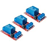 DIYables 3pcs Relay Module for Arduino, ESP32, ESP8266, Raspberry Pi, 1 Channel, 5V, High/Low Level Trigger