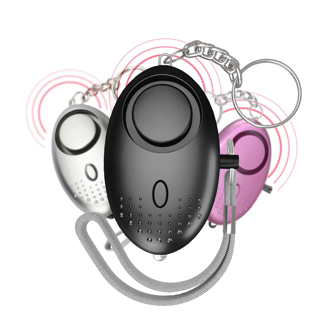 UPSHELL - 130 dB Anti-aggression Personal Alarm - For Personal Defense - Set of 3 Siren Alarm to Avoid Assault and Harassment (3 ALARM SIRENS)