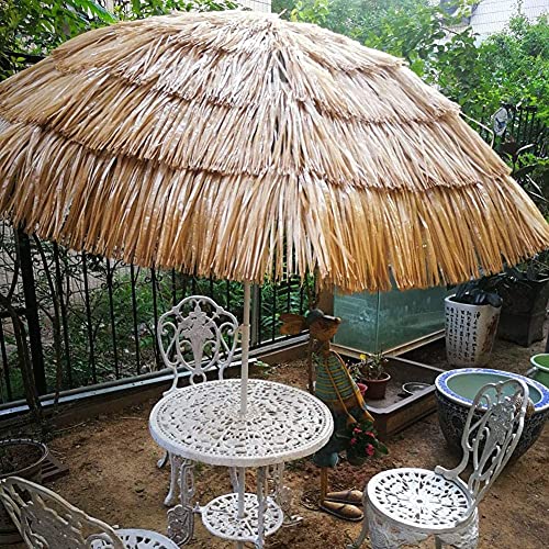 Outskirts Thatch Patio Tiki-Regenschirm, Sonnenschirm-Strohschirm im hawaiianischen Stil in natürlicher Farbe - kippbar… – Bild 6