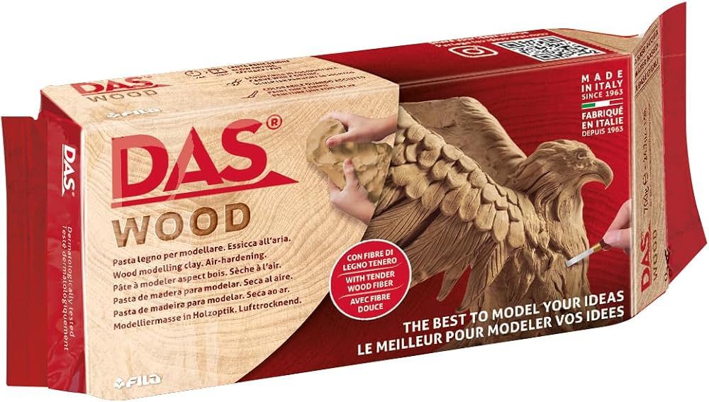 DAS Wood 700g Air Hardening Modelling Clay Non Bake Ready to Use