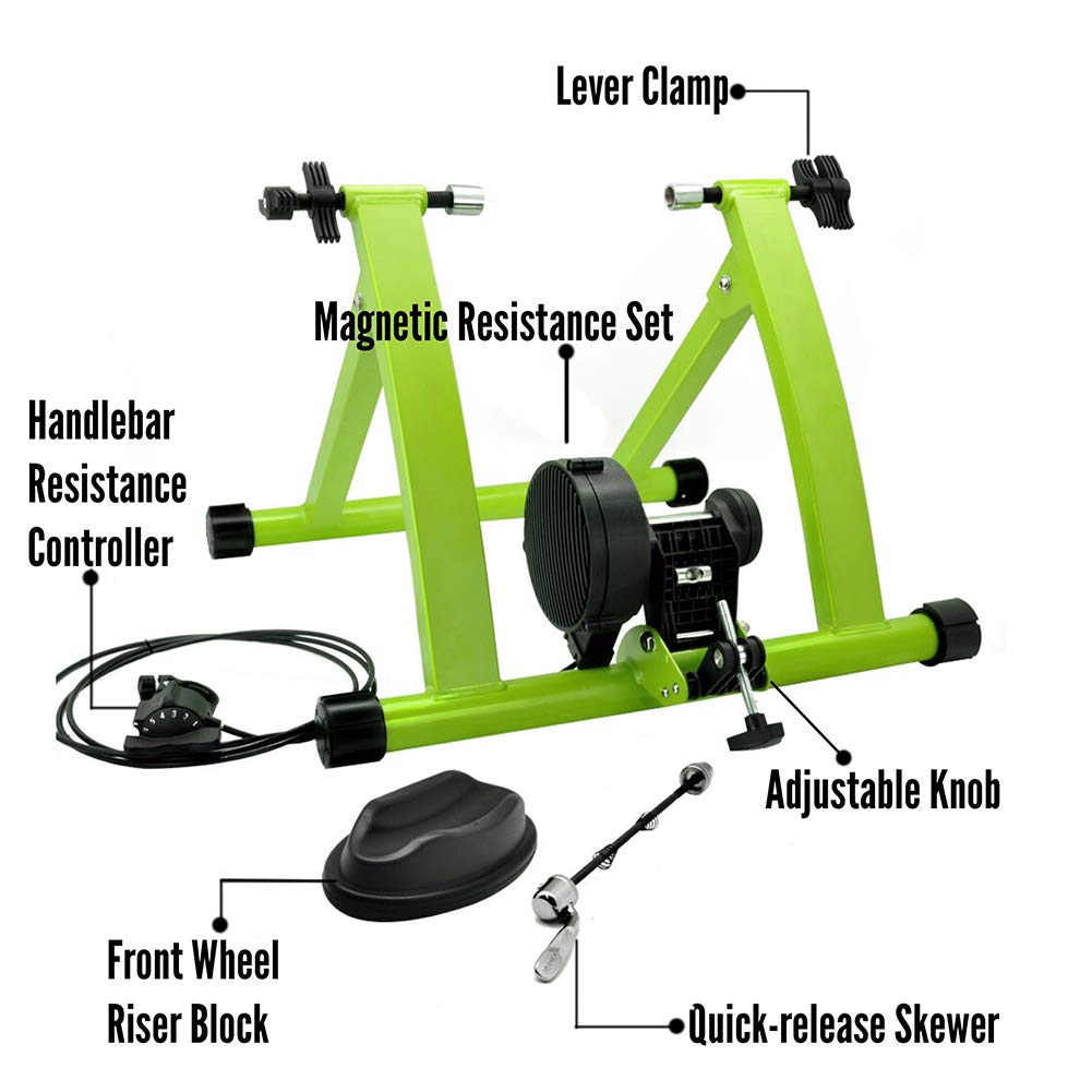 magnetic indoor bicycle bike trainer exercise stand 5 levels of resistance bt9
