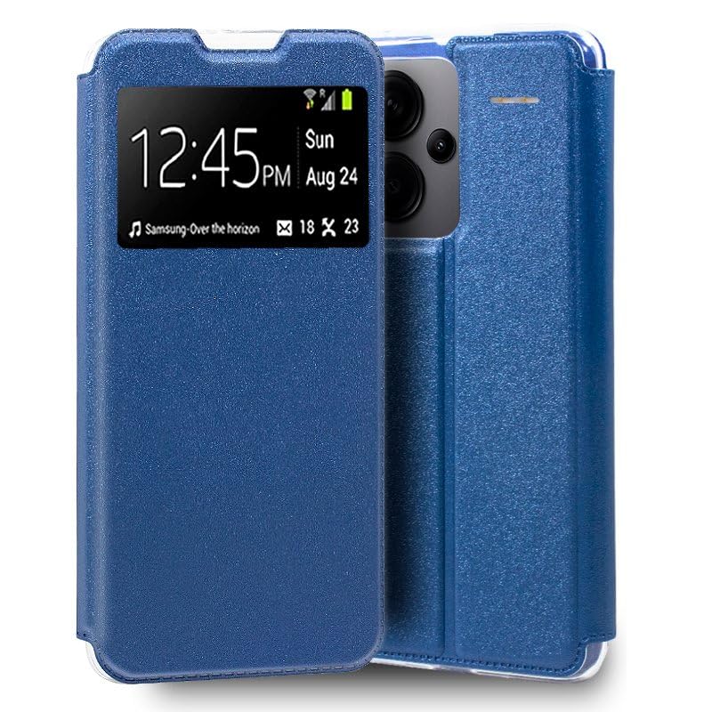 Cool Flip Cover Case for Xiaomi Redmi Note 13 Pro Plus 5G Smooth Blue