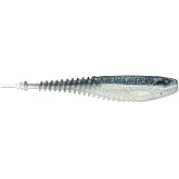 Crush City Freeloader Soft Plastic Swimbait Minnow, Natural Swimming Action for Jig Heads &amp; Multi-Species Bass Fishing, 5-1/4", Smelt