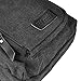 Cuteme Men's Small Canvas Military Messenger Shoulder Travel Hiking Bag Backpack (BLACK)