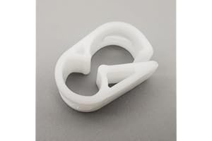 JIUMEI 10PCS Plastic Tubing Clamps Unadjustable Flow Control Shut Off Tube Clip Laboratory Industrial Hose Pinch Valve - White