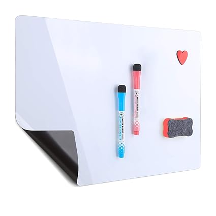 Pizarra blanca magnética para refrigerador, 17 x 12 pulgadas ...