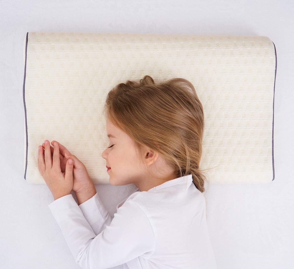 SIKAINI Health Children Pillow for Bed Sleep Hypoallergenic Memory Foam Children's Pillow Neck Protector for Kids (3-10 Years) - Image 3