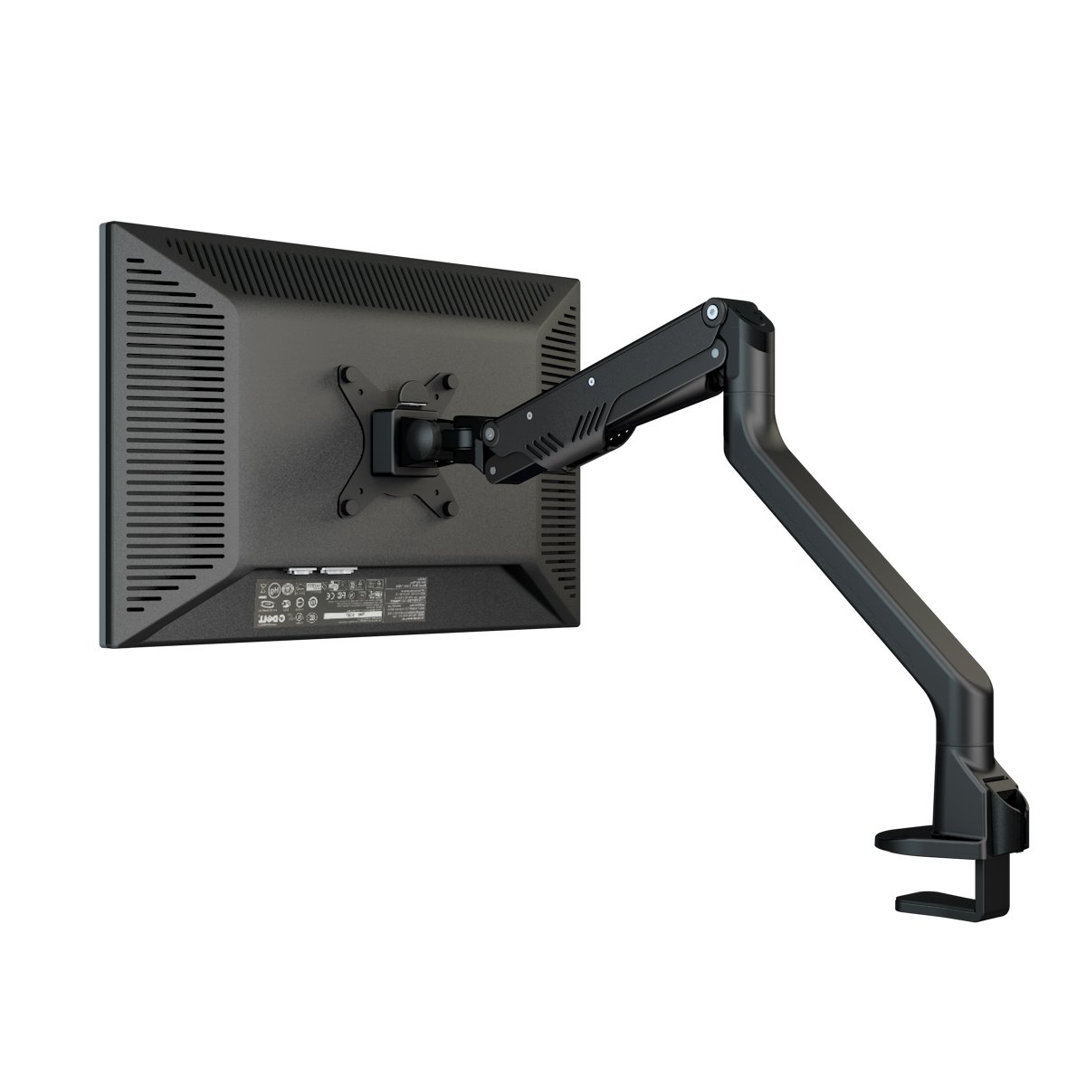 Thingy Club Gas Spring Single LCD Arm Desk VESA Bracket & Monitor Arm Stand for 10"-30" Screens: Tilt up 90° /down 45°, Swivel left/right 180°, 360° Rotation (Black)