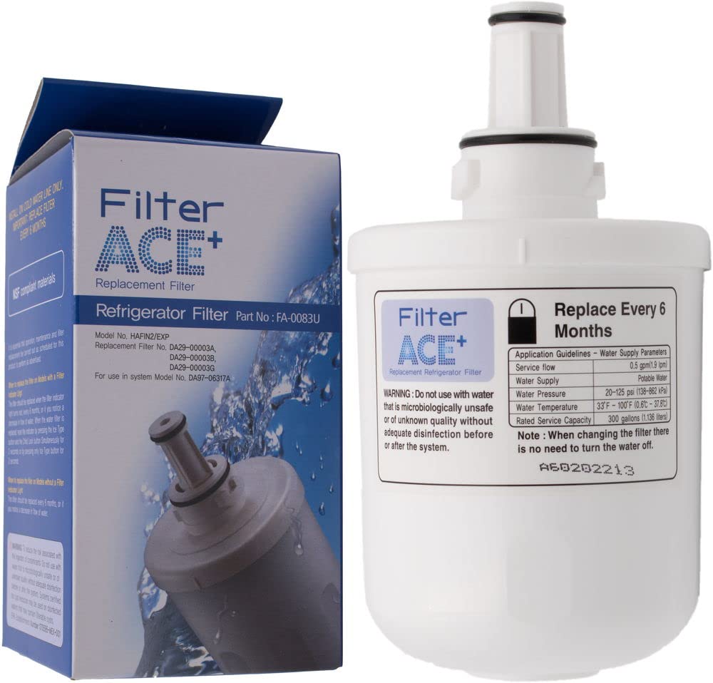 ACE+ Filter, replacement for SAMSUNG Aqua-Pure Plus DA29-00003G, DA29-00003B, DA29-00003F, HAFIN2/EXP, HAFIN1/EXP fridge water filters - Replacement Refrigerator Filter