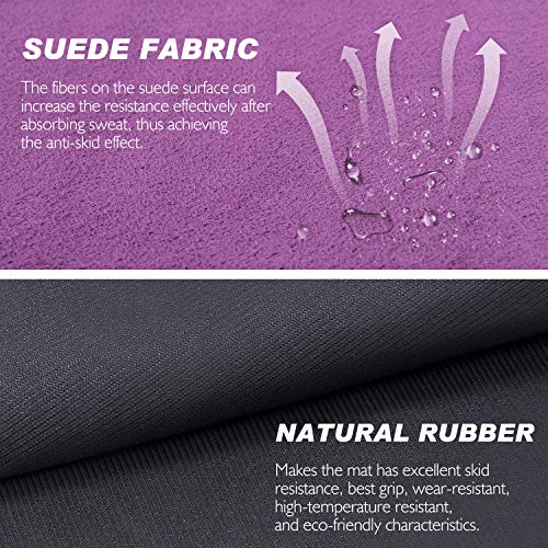 TOPLUS Travel Yoga Mat, 1/16 Inch Thin Foldable Travel Mat, HighGrade