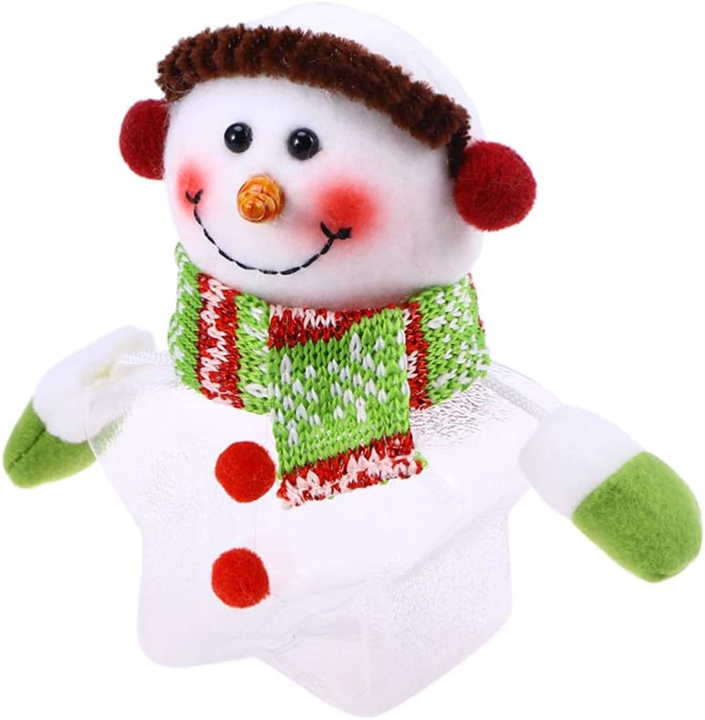 NUOBESTY Adorable Christmas Candy Jar Goodies Cacahuetes Chocolate