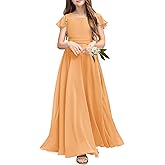 Galawaqe Fancy Girl Junior Bridesmaid Dresses Kids Sleeveless Cute Maxi Dress Teen Long Wedding Party Prom Gowns