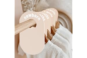 cephira baby closet dividers-double sided clothes organizer for newborn to 24 months size closthes neutral closet organizer for baby girl boy， baby clothes dividers for closet for nursery room decor