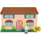 Disney The Simpsons Living Room Diorama House Playset, 2.5-Inch Scale Homer Action Figure and Accessories
