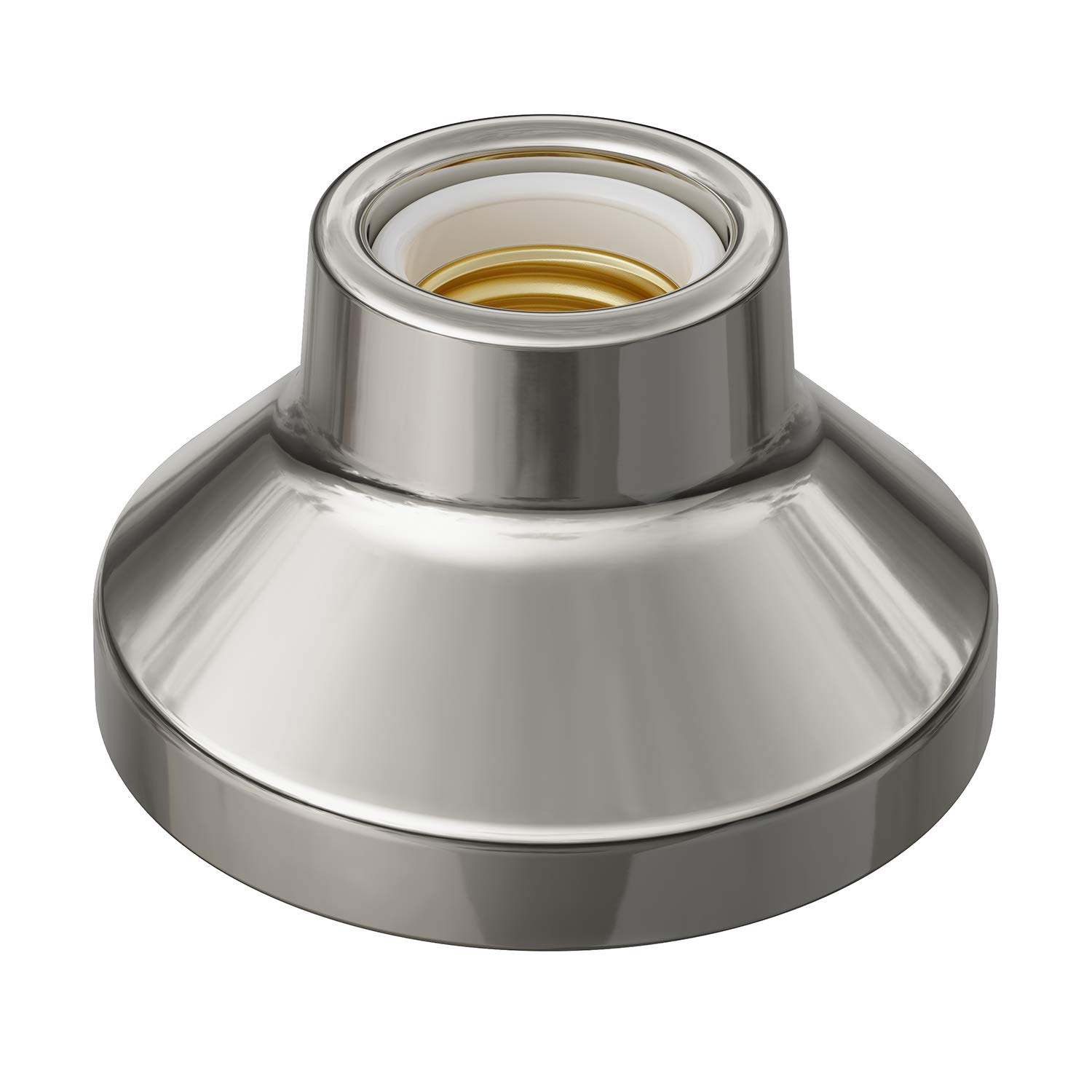 ledscom.de Ceiling Light/lamp Holder Elektra, Porcelain, Shiny Silver, 1x E27 max. 300W