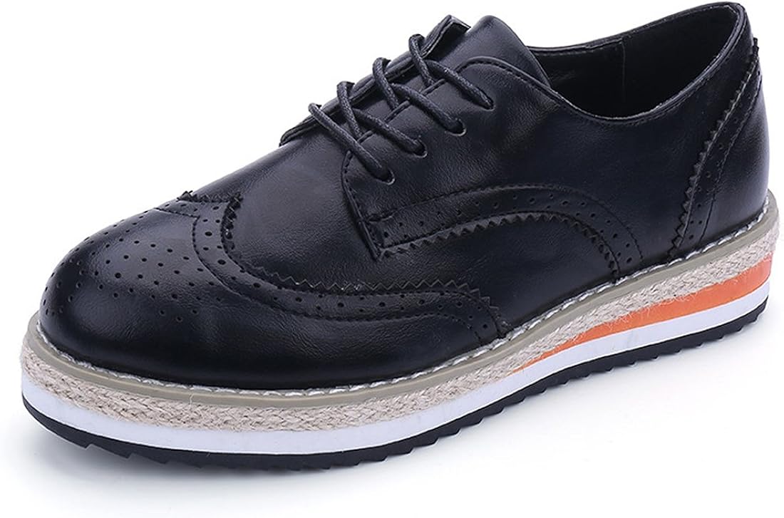 ladies flatform brogues