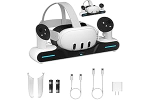 Maecker Charging Station for Meta Quest 3/3S Charging Dock Magnetic Charger for Meta Quest 3S/Quest 3 Accessories Charging St