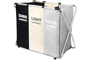 YUELAN 180L Large Laundry Basket, Freestanding Laundry Hamper, Collapsible Tall Clothes Hamper with Handles for Clothes Toys in the Dorm & Family Closet Storage Container and Organizer (1-Pack)