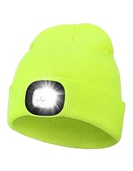 MELASA Unisex LED Beanie with Light, USB