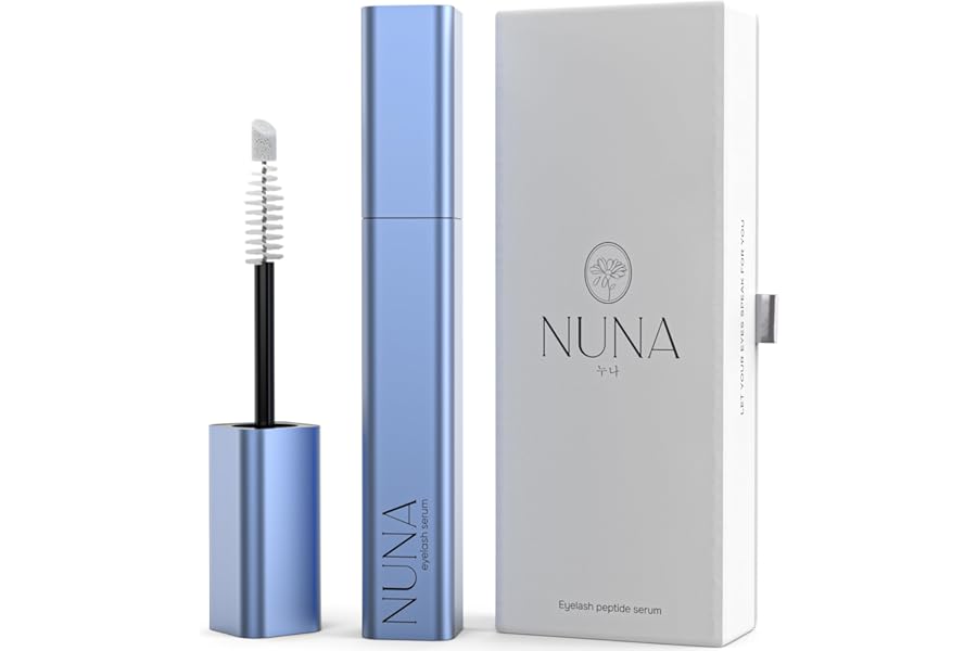 NUNA Eyelash Growth Support Serum 6ml – Eye Lash and Eyebrow Enhancing Serum for Women & Men with Biotin – Korean Multi Peptide & Natural Extracts – Promotes Fuller and Longer Lashes – 6 Month Supply