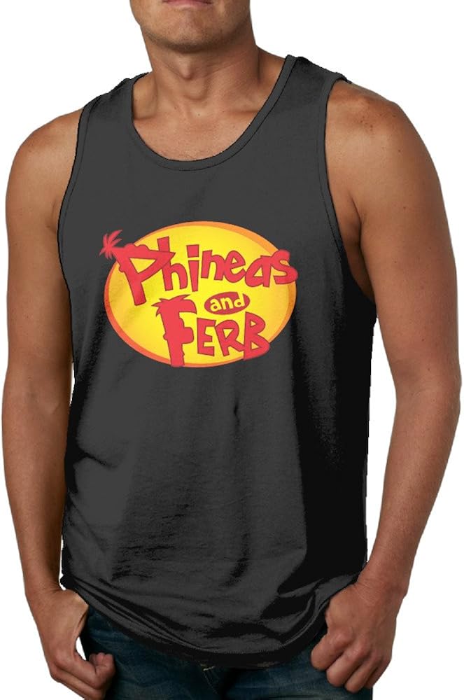 SUPERMORE Phineas And Ferb Logo Men's Tank Top Vest Sleeveless