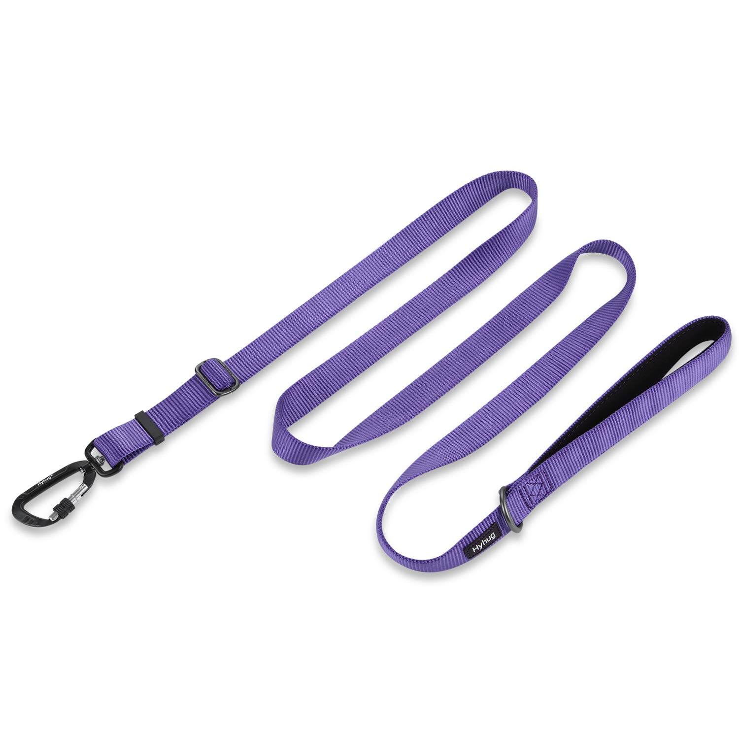 Hyhug Pets 2021 Nylon Pure Color Adjustable Length Dog Lead, Use Sturdy Aluminum Hooks，Light and strong，Super Soft Handle, Suitable For the Pursuit of Advanced Perfect Leash (Large, Ultra Violet)