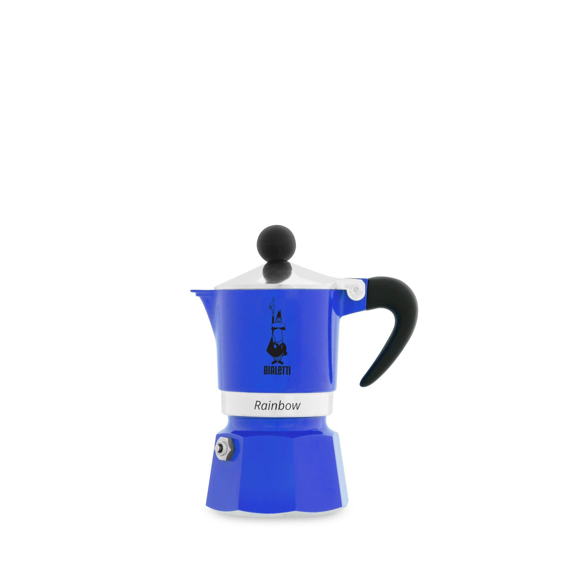Bialetti Rainbow Caffettiera Colorata, Alluminio, Blu, 1 Tazza โ image 1