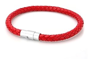 JEWELRIESHOP Braided Leather Bracelets for Mens Women Woven Wrap Bracelet Magnetic Lock Clasp Genuine Leather Bracelet Wristband Vintage Cuff Bracelet Leather Jewelry Friendship Couple Bracelet