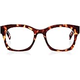 FancyFlower Square Reading Glasses for Women&Men - Acetate Tortoise - Firenze Readers Chic & Modern Design FF-6270