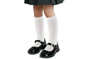 COTTON DAY 3 Pack Kids Girls Unisex Soft Knee High School Uniform Dress Socks Seamless Toe Black White Navy Blue Burgundy