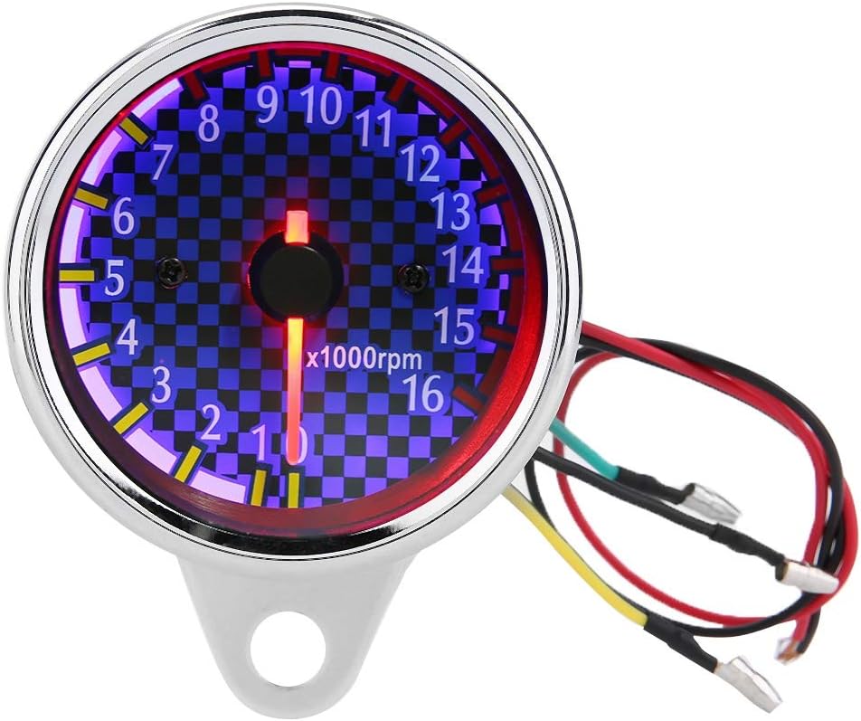 Aramox Electronic Tachometer, DC 12V Universal Motorcycle LED Display