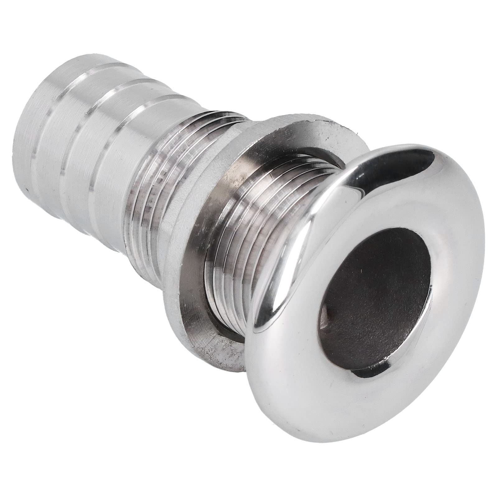 316 Stainless Steel Water Drainage Plug Thru Hull Fitting 1in Outlet Corrosion Resistant for Marine Boat Yacht