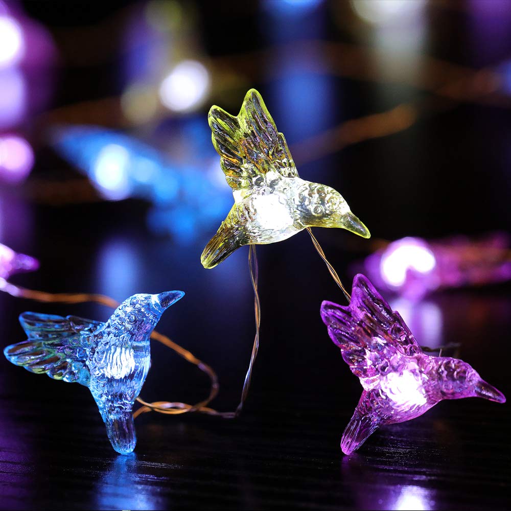 Lightingift Crystal Hummingbird String Lights, 13.5 Ft 40
