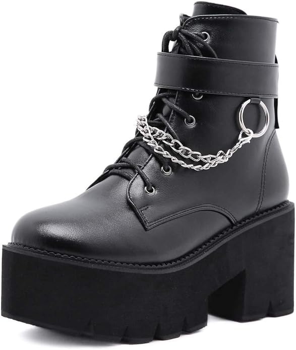 SENBURNY Waterproof Platform Studded Motorcycle